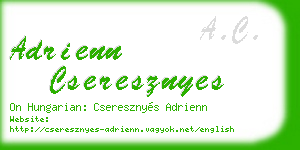 adrienn cseresznyes business card